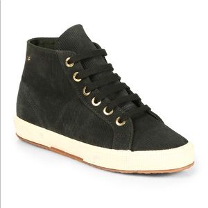 Superga Green Corduroy High-Top Sneakers